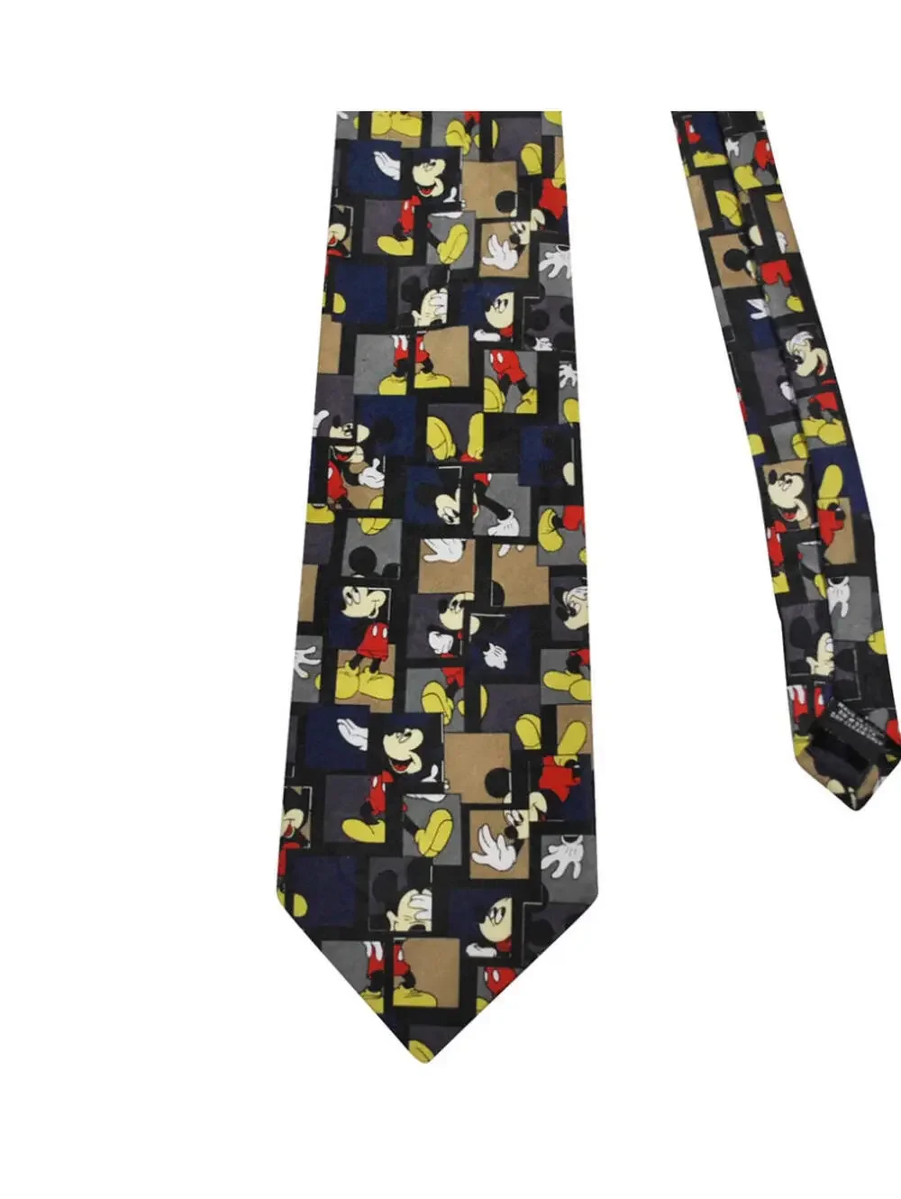 Vintage Mickey Mouse Disney 90s Colorful Pattern Mens Tie